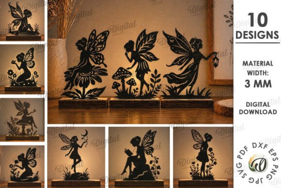 3D Fairy Light Stands Bundle Laser Cut: Transform Your Space with Digital Precision