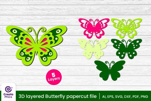 3D Layered Decorative Butterfly Papercut