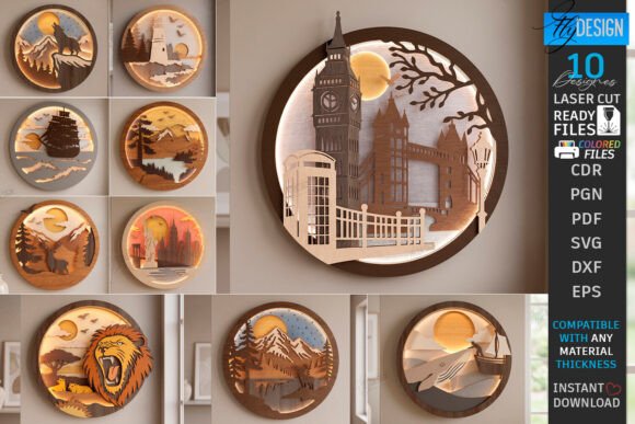 3D Layered Wall Decor Laser Cut Bundle: Creating Depth Without the Headache