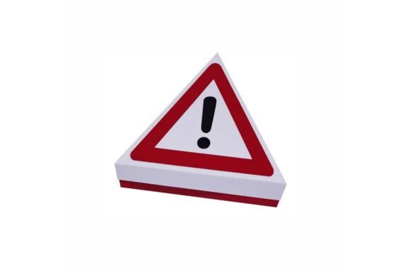 3D Triangle Warning Sign Box