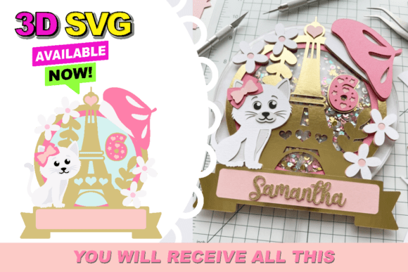 Bringing Parisian Elegance to Your Crafts: The Ultimate Guide to the Cute Cat Paris 3D Shaker SVG