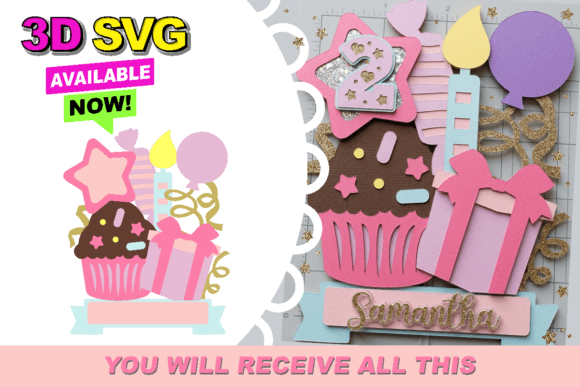 Cupcake Gift Birthday 3D SVG: A Shaker Design Guide
