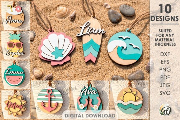 Evaluating the 3D Summer Keychains Bundle Laser Cut for Digital Crafting Projects