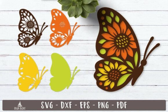 Mastering the Art of Layered Paper Crafts with the 3D Sunflower Butterfly SVG Design