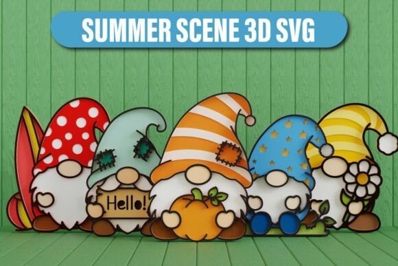 The Summer Gnome 3D SVG Multilayered Bundle: Elevating Digital Craftsmanship for Modern Creators
