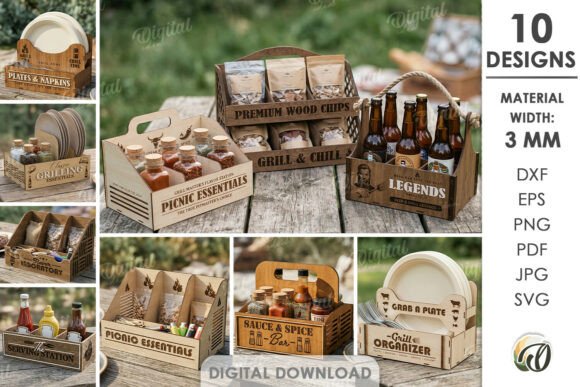 Unlocking Creative Potential with the 3D BBQ Organizers Bundle Laser Cut