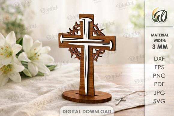 Unlocking Creativity: A Comprehensive Guide to the 3D Christian Standing Cross Laser Cut Digital Design